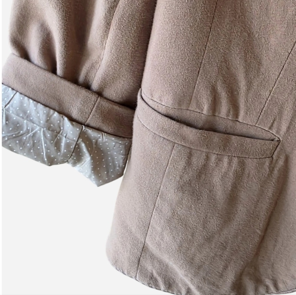 Women's Tan Blazer The Limited With Polka Dots - Picture 5 of 8